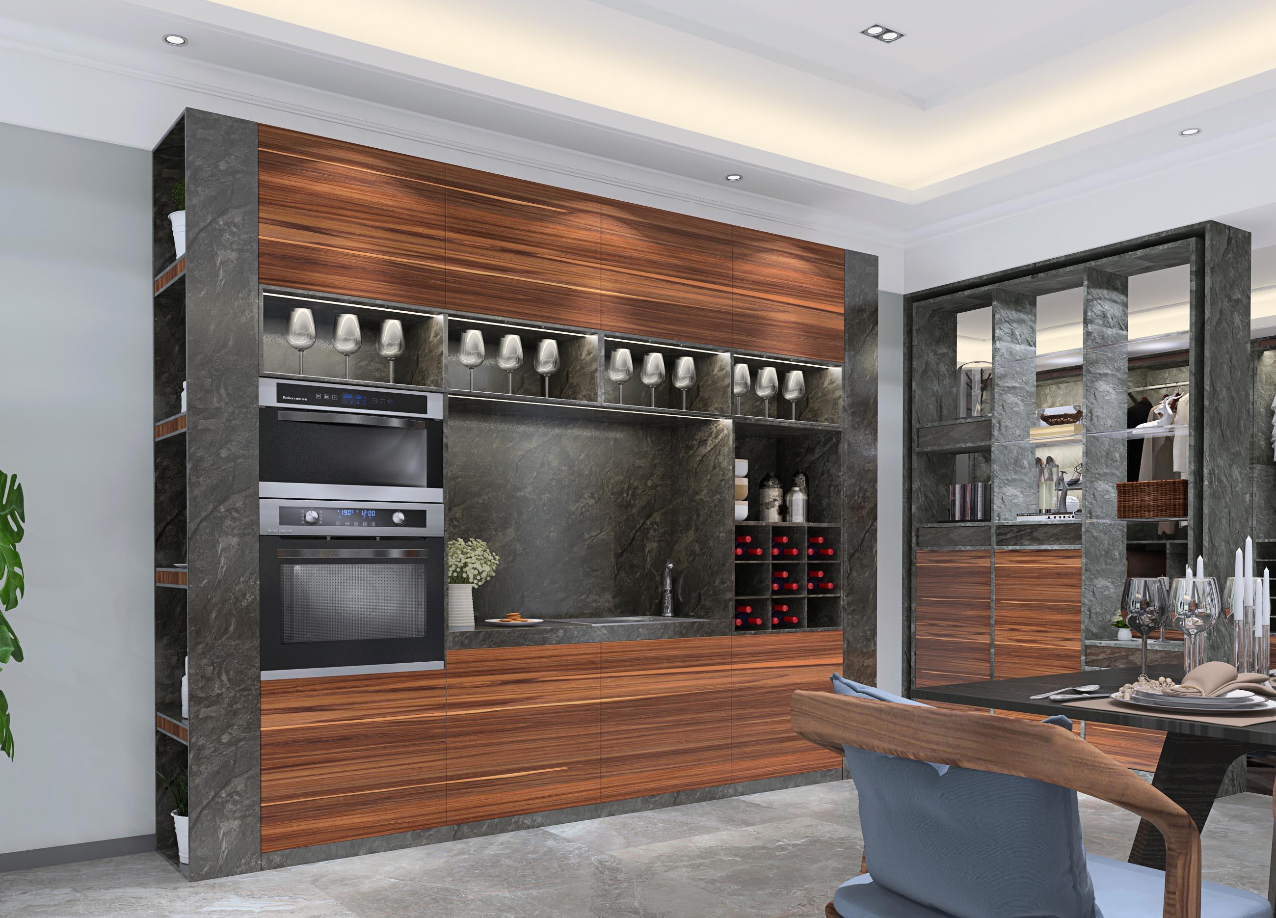 wood grain modern melamine cabinet