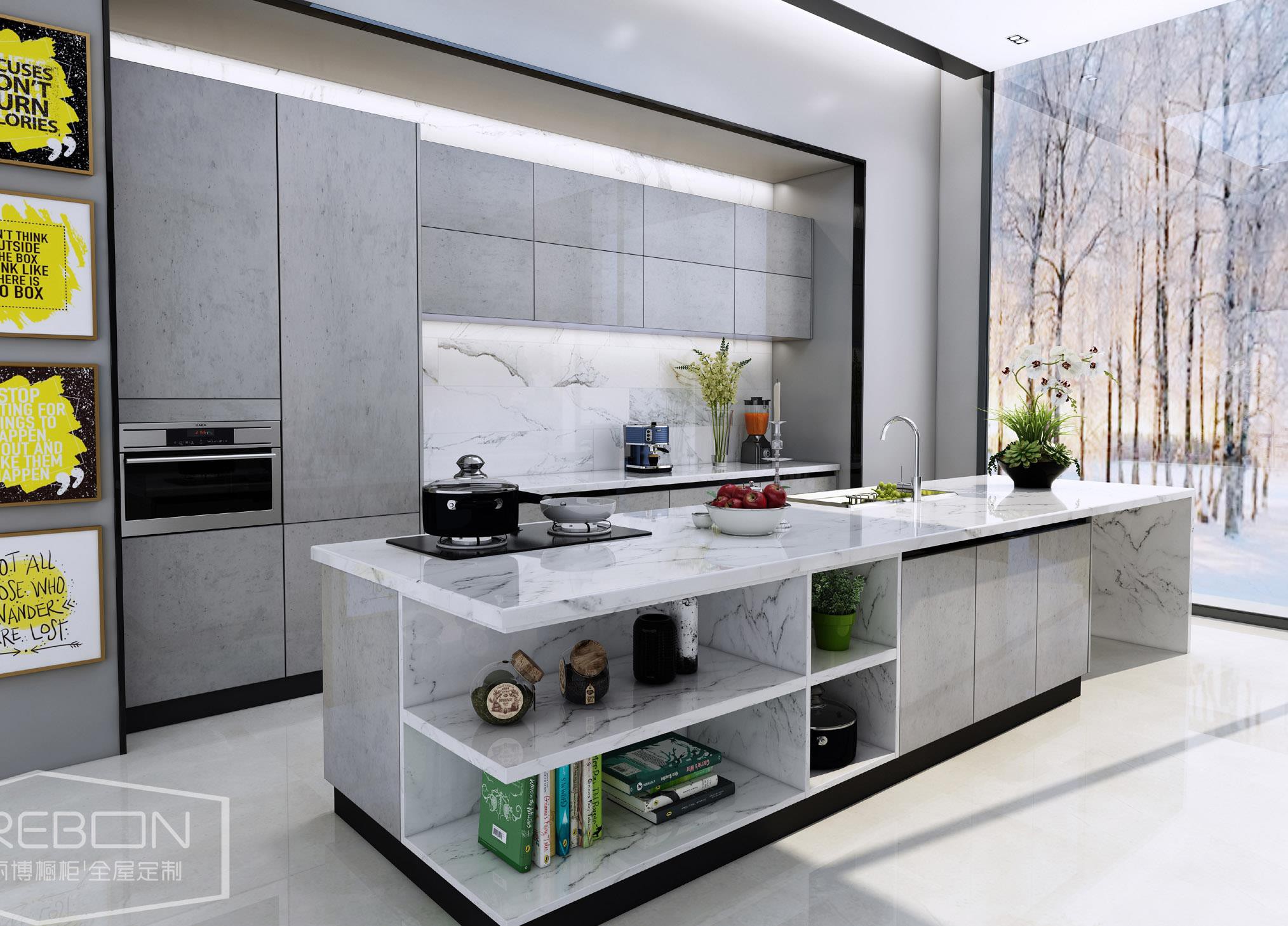 Grey Modern PVC Cupboards