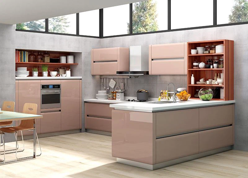Lacquer Modular Kitchen Cabinets