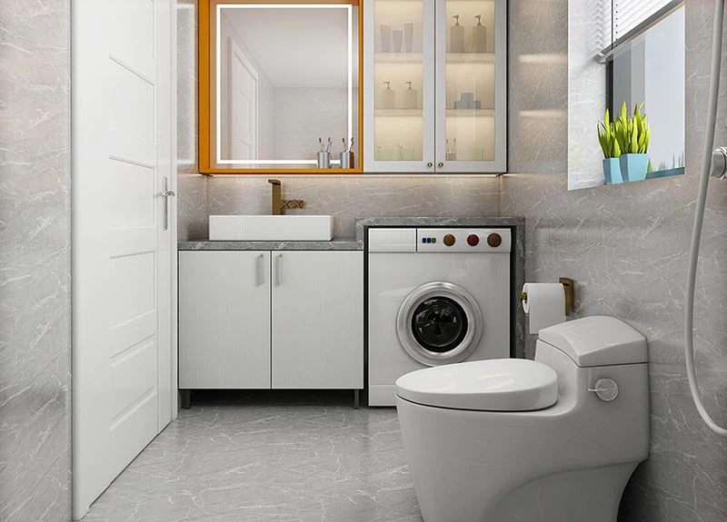 white melamine bathroom cabinet