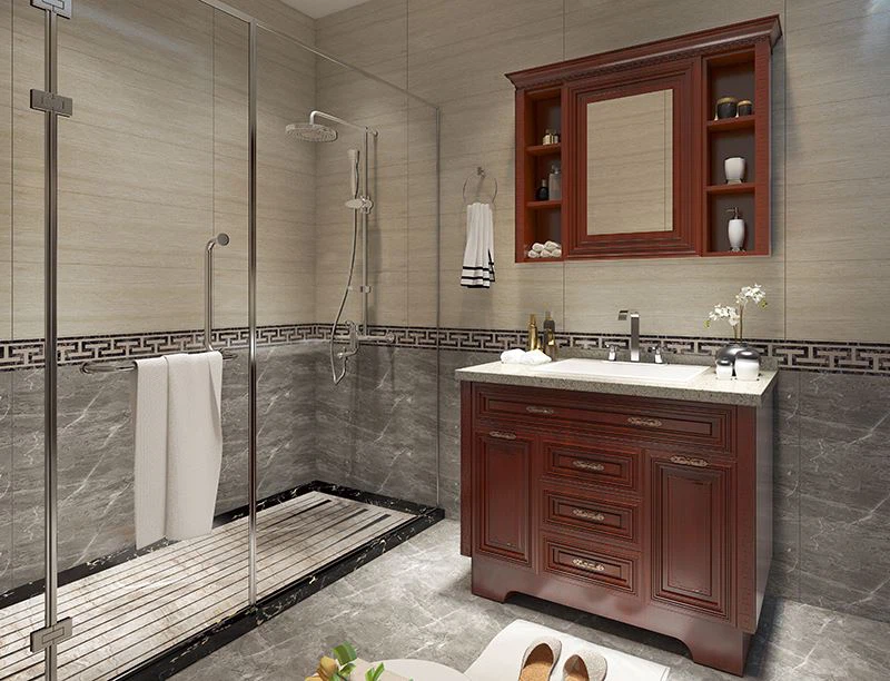 solid wood classical bathroom vanity