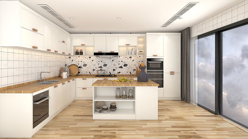 Membrane Covering Kitchen Cabinets