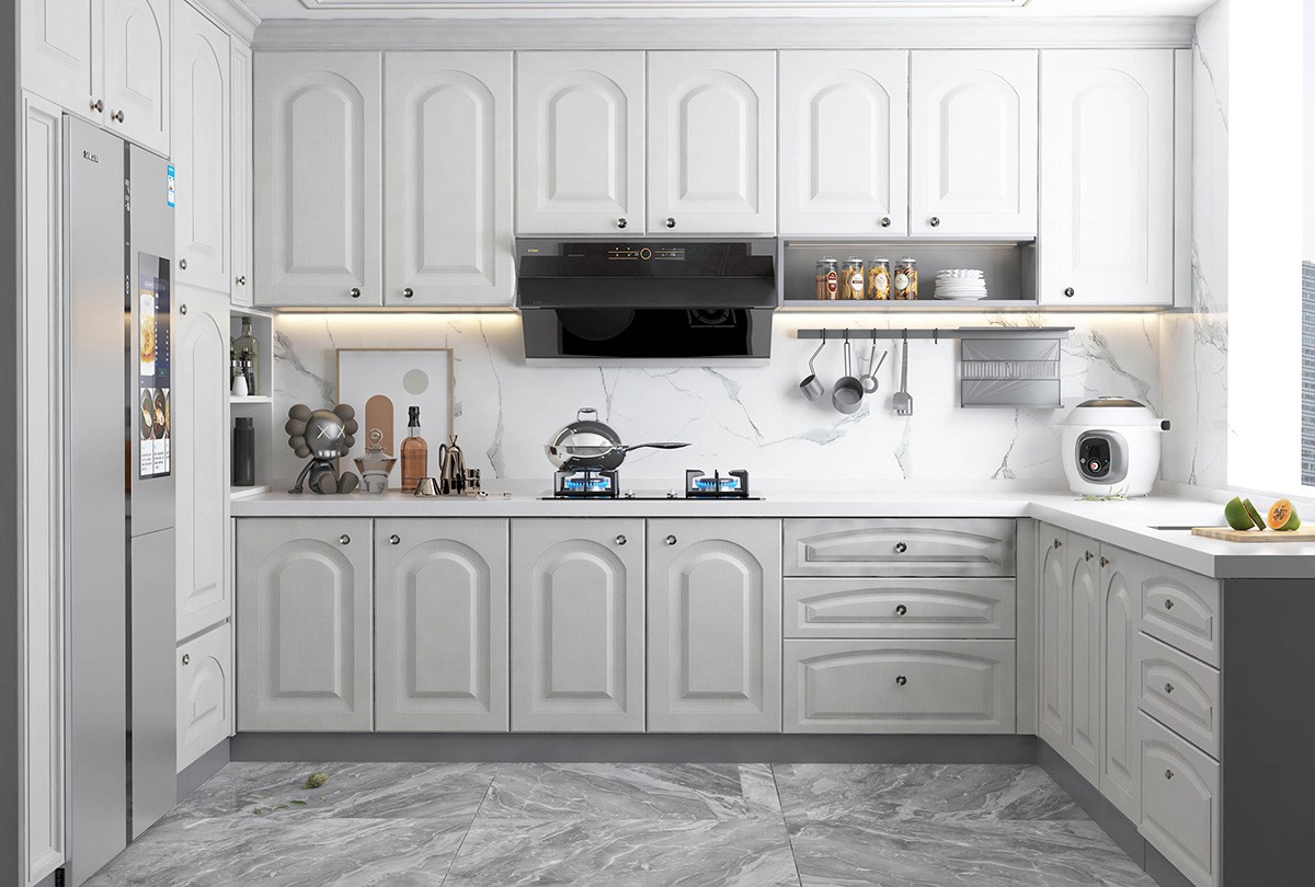 White Membrane Kitchen Cabinet-1 White Membrane Kitchen Cabinet-1