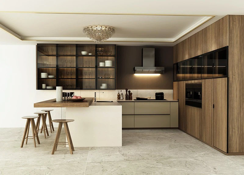 Modern Veneer Melamine Kitchen Cabinet Modern Veneer Melamine Kitchen Cabinet