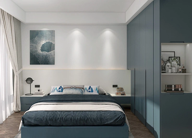 BLUE BEDROOM WARDROBE LACQUER BLUE BEDROOM WARDROBE LACQUER