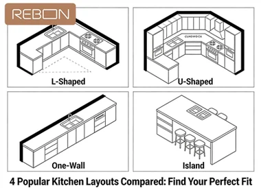 4 Popular Kitchen Layouts Compared: Find Your Perfect Fit