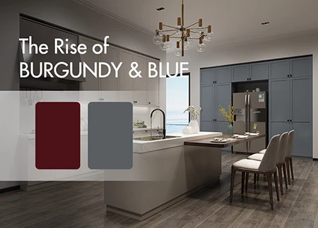 The Rise Of Burgundy & Blue: How Two Bold Hues Are Redefining Kitchen Design ...