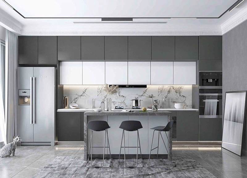 PET frameless kitchen cabinet PET frameless kitchen cabinet