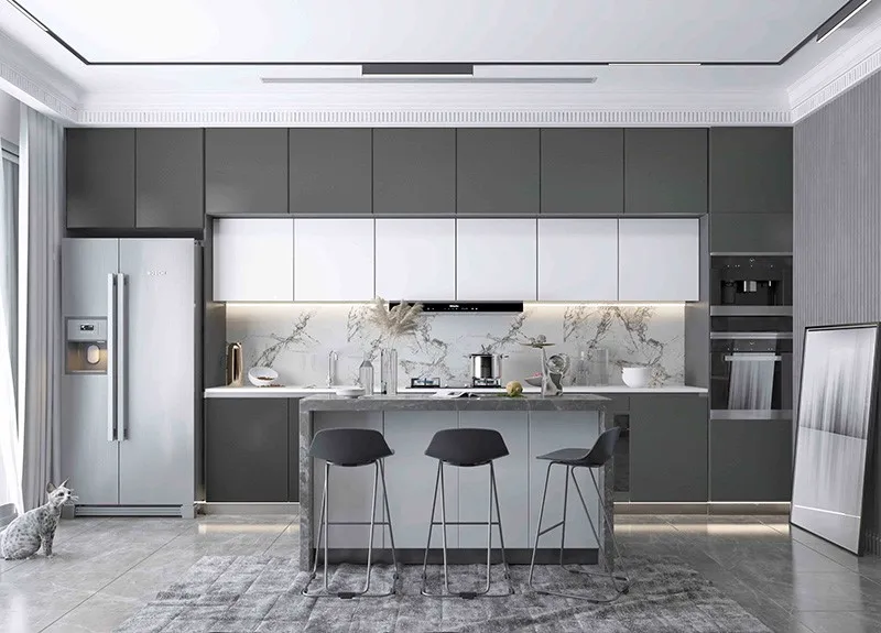PET frameless kitchen cabinet PET frameless kitchen cabinet