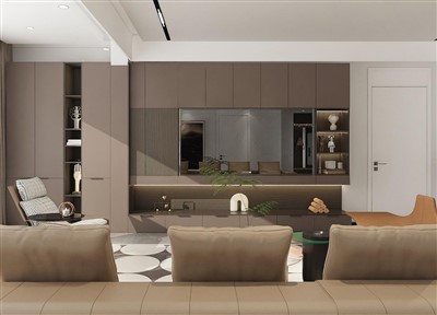 Brown Living Room Cabinet