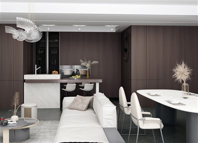 Brown Melamine Kitchen Cabinets