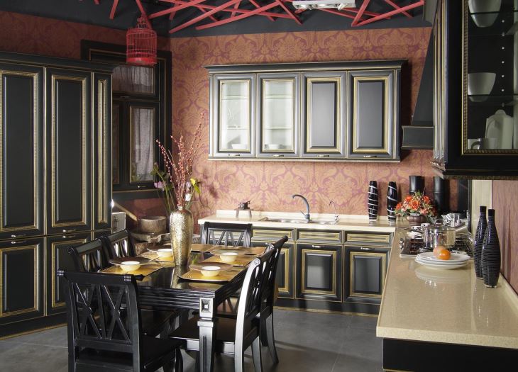 Polyvinyl Chloride Kitchen Cabinet
