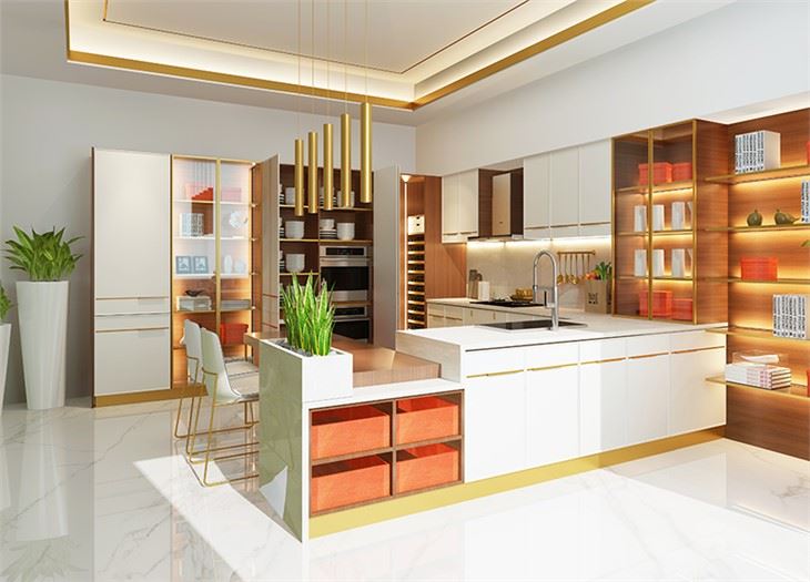Contemporary PVC Kitchen Cabinets