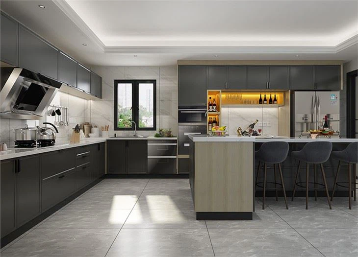 Membrane Press Kitchen Cabinet