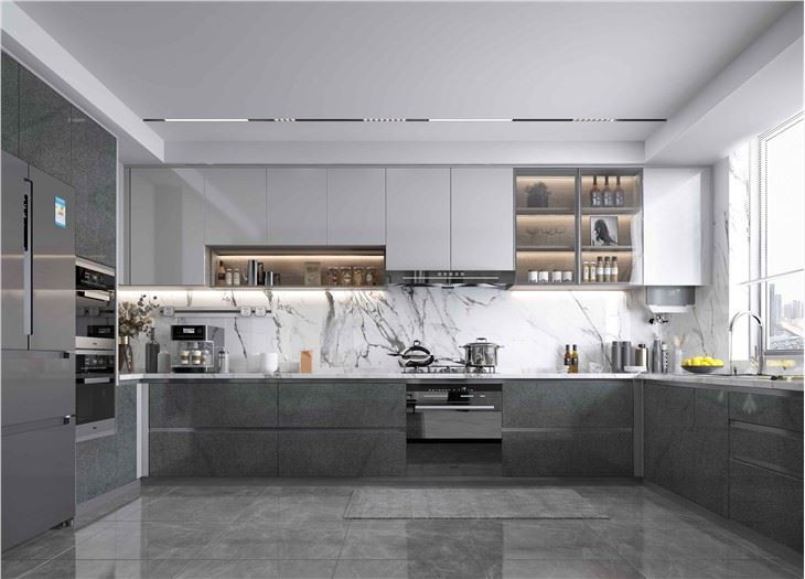 UV High Gloss Kitchen Cabinet