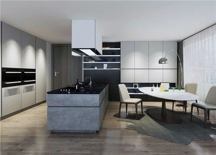 Gray Lacquer Modular Cabinets