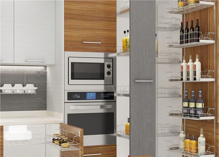Horizontal Grain Kitchen Cabinet