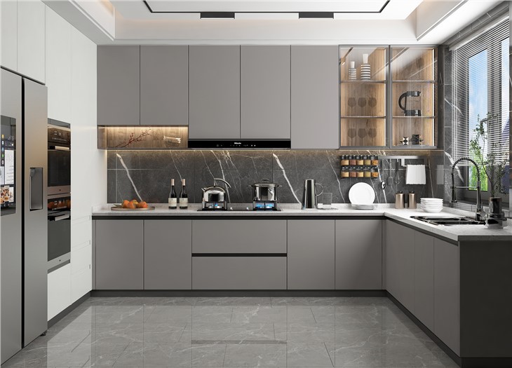 Warm Grey Kitchen Cabinets