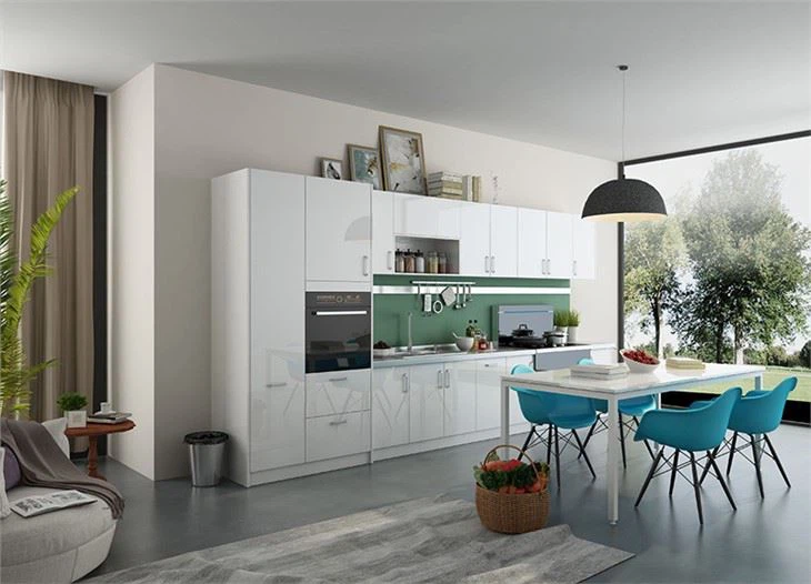 White Glossy Kitchen Cabinets