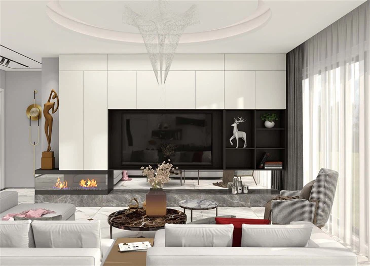 White Wall TV Cabinet