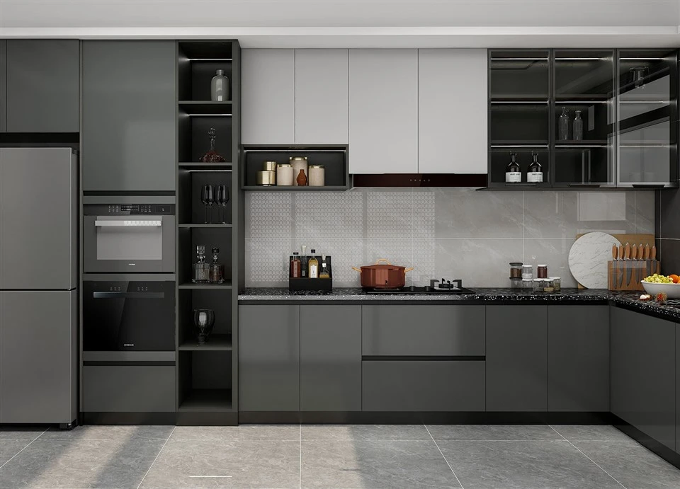 Modern Black Kitchen Cabinets