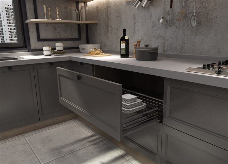 PVC Shaker Kitchen Cabinets